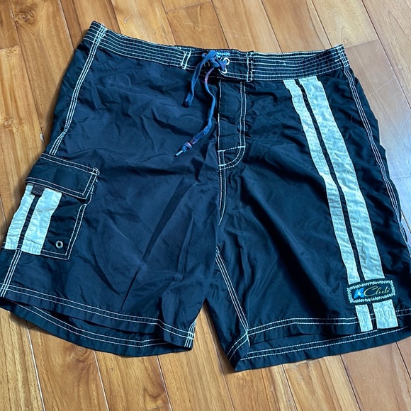 Other - Vintage surfer board shorts swim trunks double stripe Club California size L